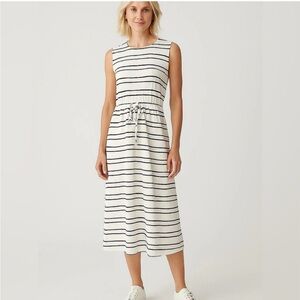 Sonoma Striped Midi Dress - Black and White